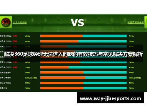 解决360足球经理无法进入问题的有效技巧与常见解决方案解析